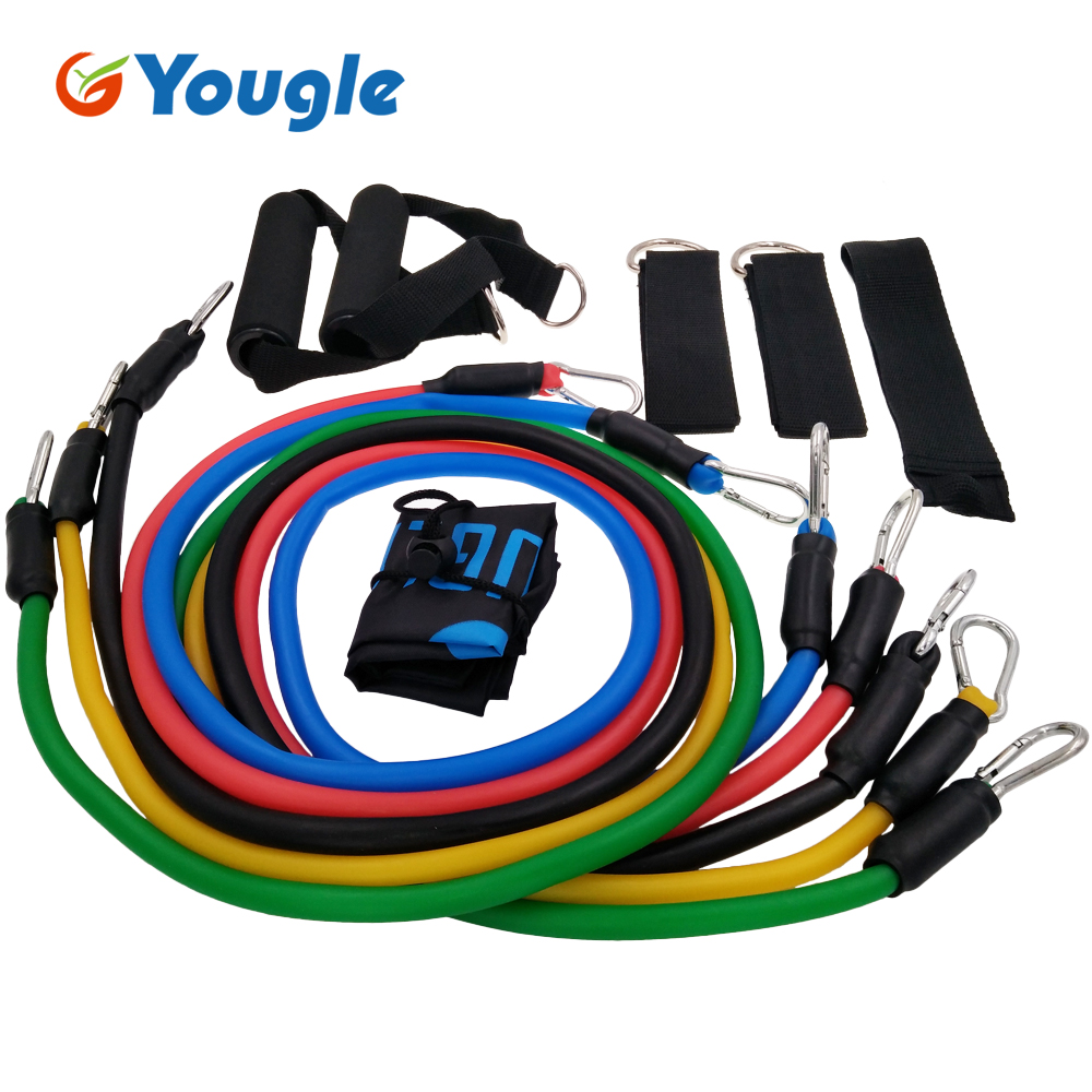 YOUGLE 11pcs/set Pull Rope Fit - Yoga Fitness Resistance Band recension och pris